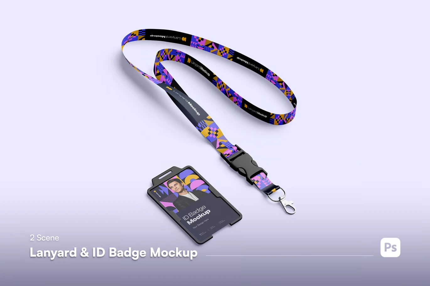 Lanyard ID Badge Mockup