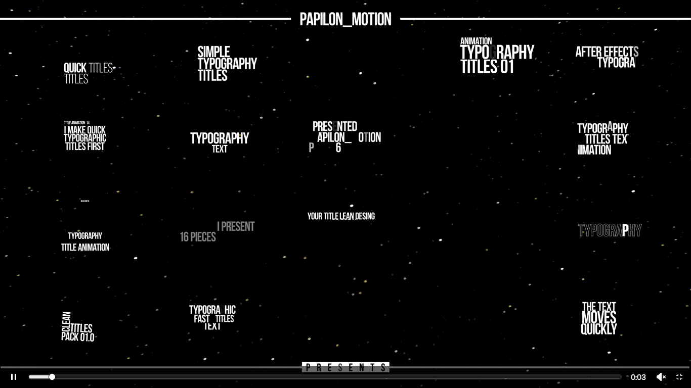 Typography Titles Text | MOGRT