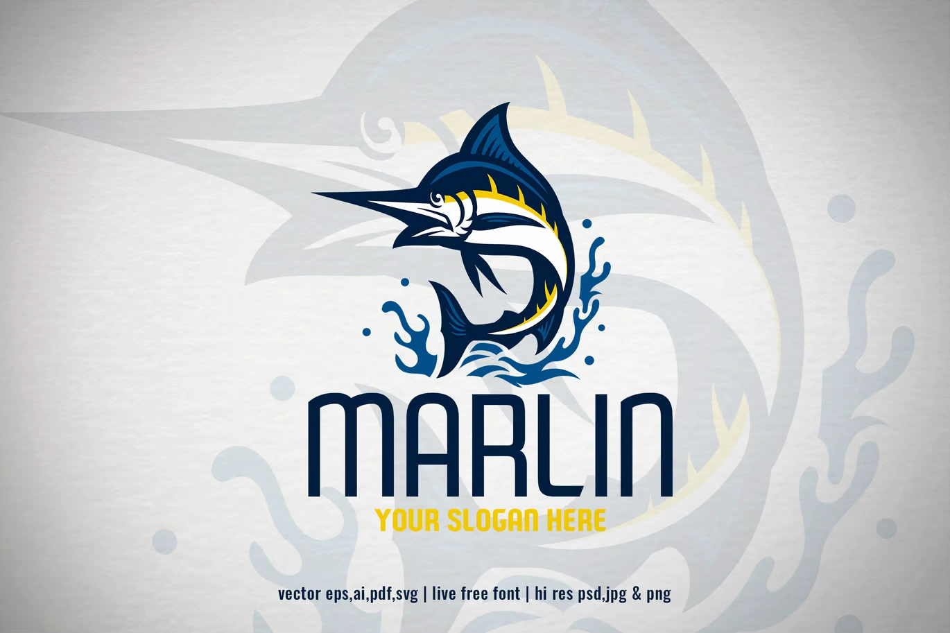 marlin fishing logo