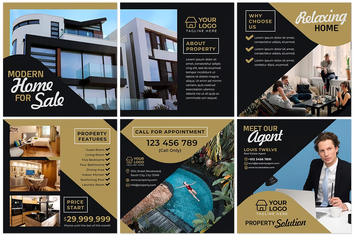 Real Estate #01 Instagram Feeds Pack