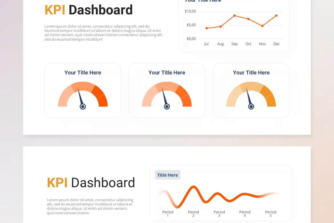 KPI Dashboard Report - PowerPoint Template