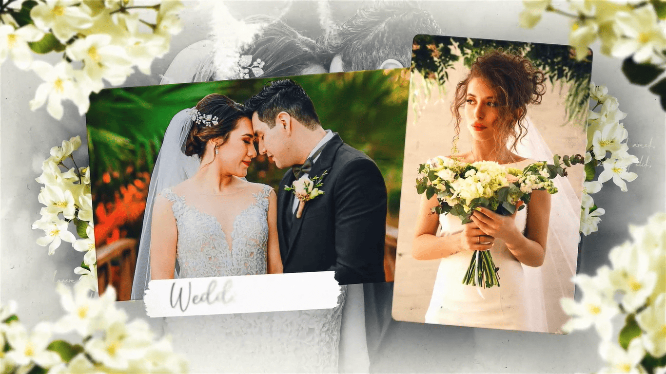 Wedding Slideshow | Floral Wedding Photos | MOGRT