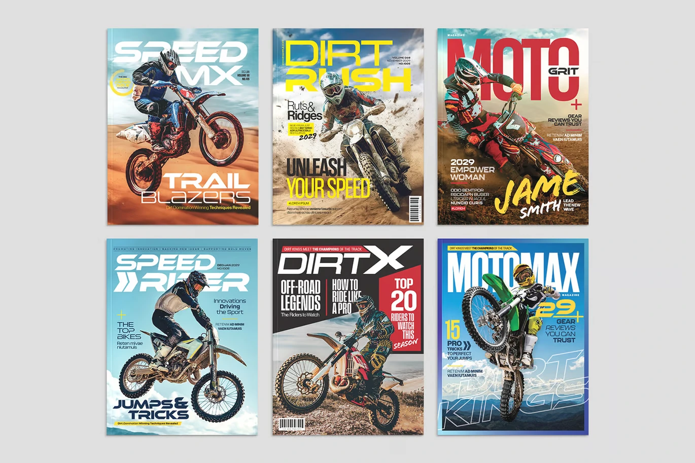 Motocross Magazine Covers Set
