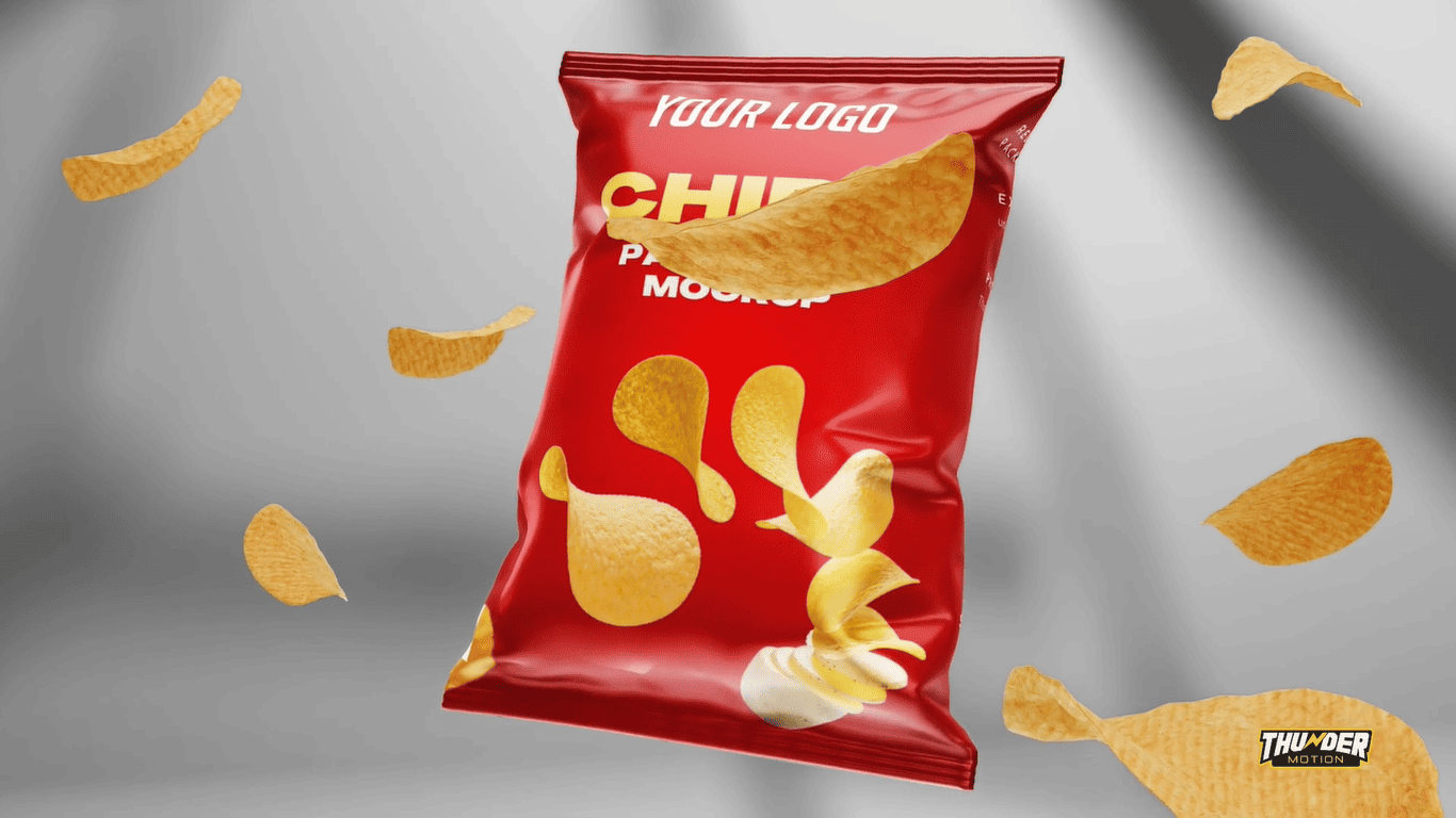 Snacks Packaging Promo Mockup