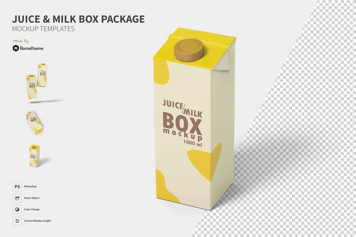 Juice and Milk box vol.01 - Mockup