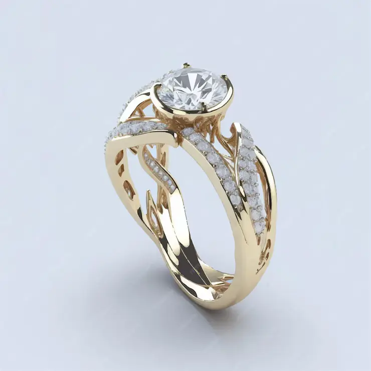Blank gold ring
